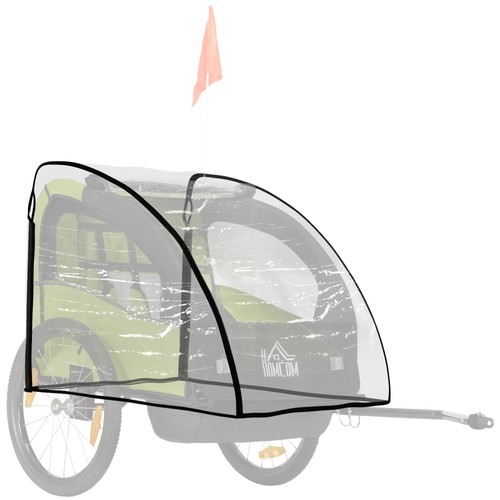 Rimorchio bici parapioggia
