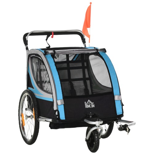 Rimorchio bici bambini - 2, in
